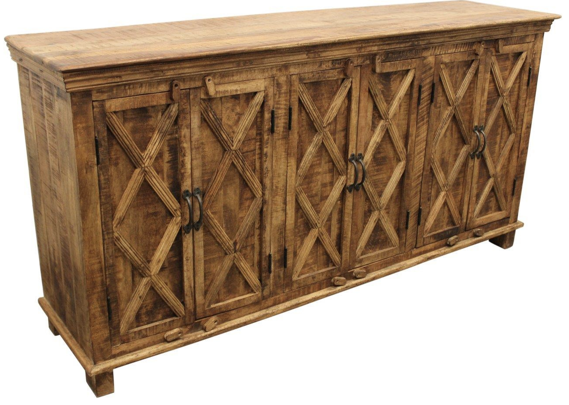 Wood 6 Door Sideboard 