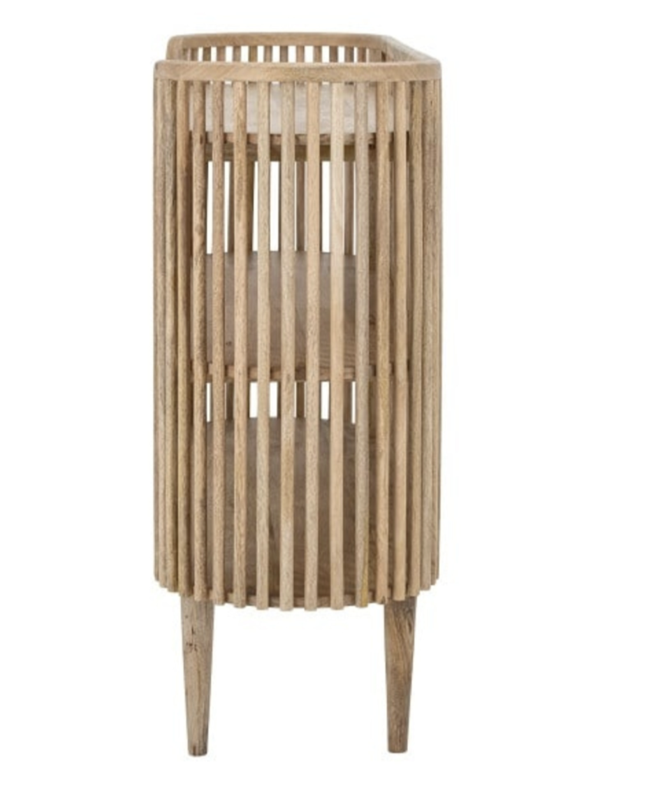 Wood 3 Shelf Console with Slats 
