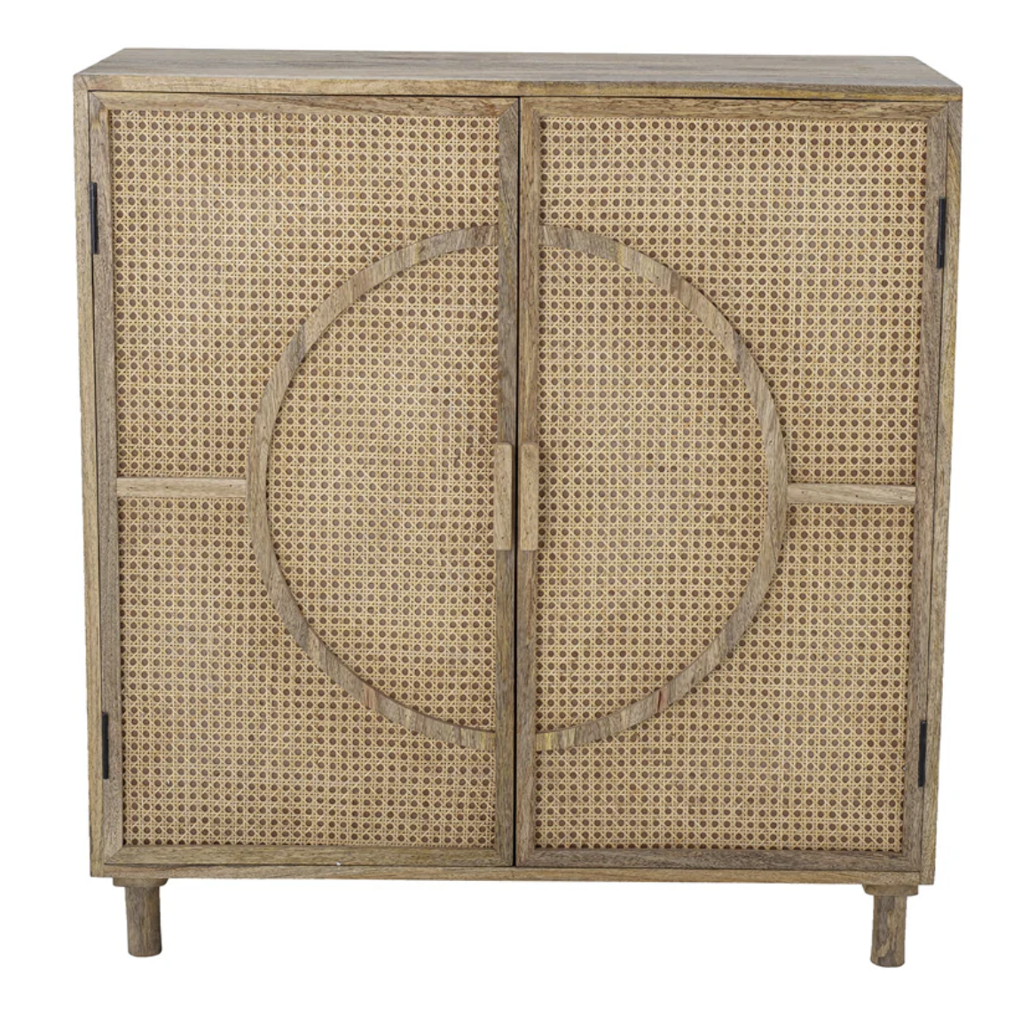 Wood Sideboard with Rattan Doors 
