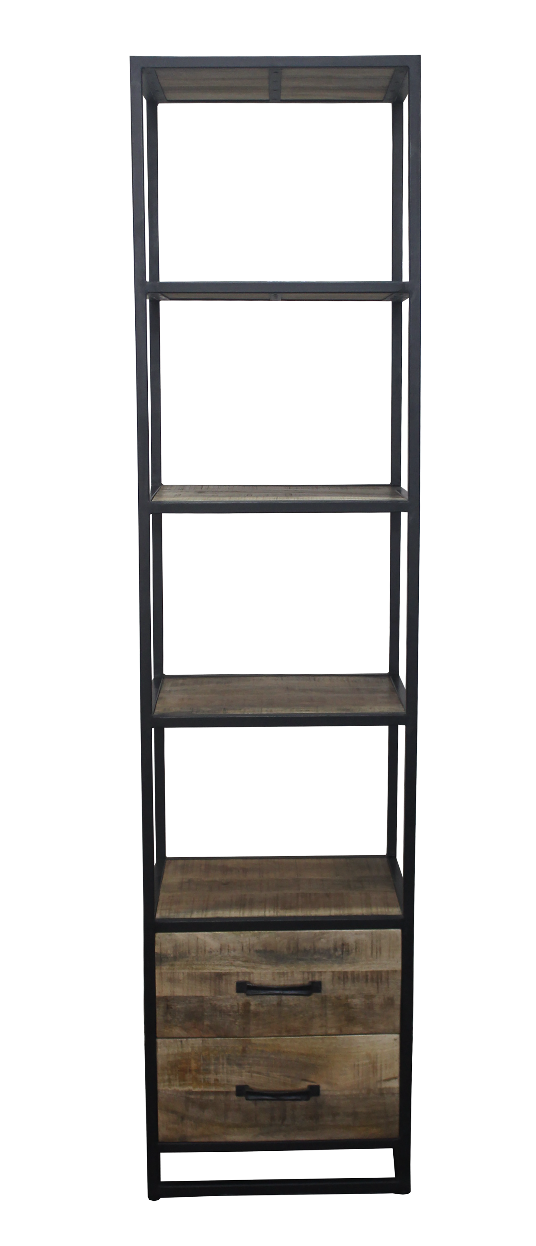 Narrow Shelf with Drawers 