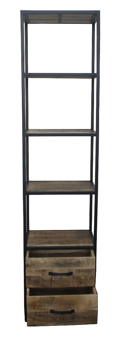 Narrow Shelf with Drawers 