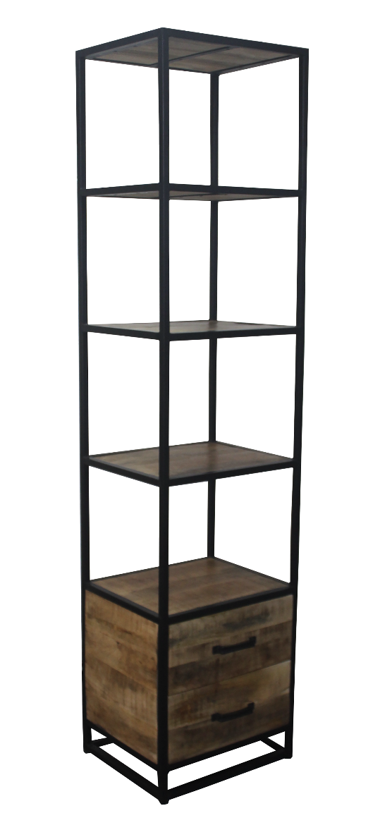 Narrow Shelf with Drawers 