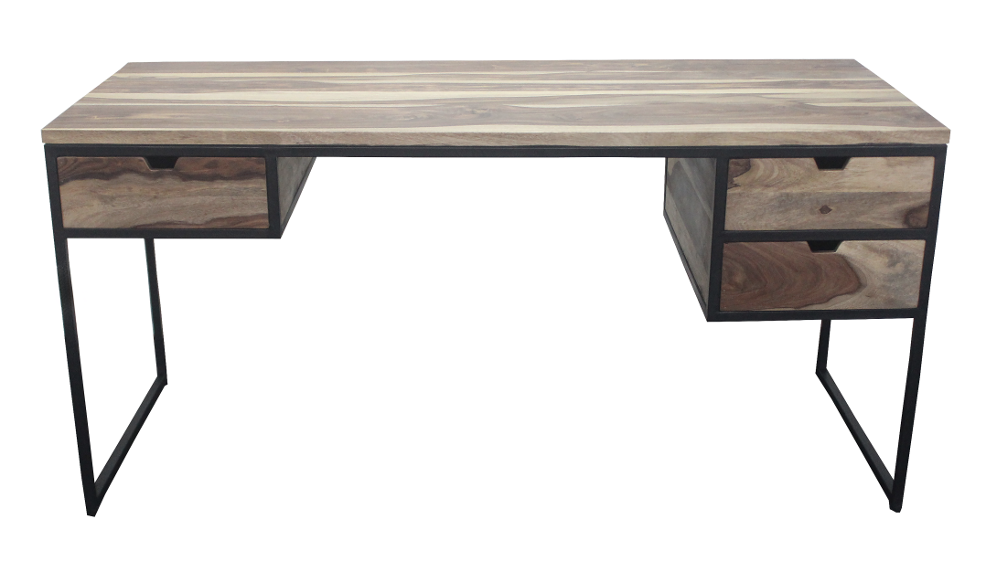 Rosewood Desk with Steel Frame