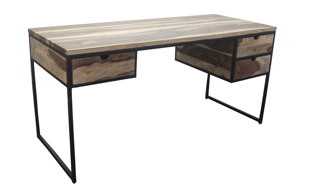 Rosewood Desk with Steel Frame