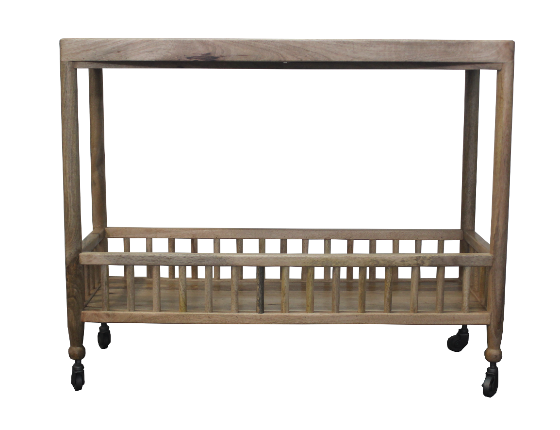 Wood Bar Cart 