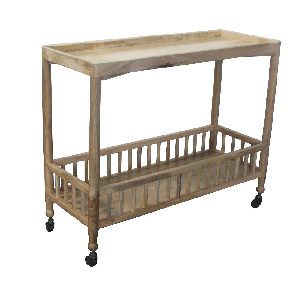 Wood Bar Cart 