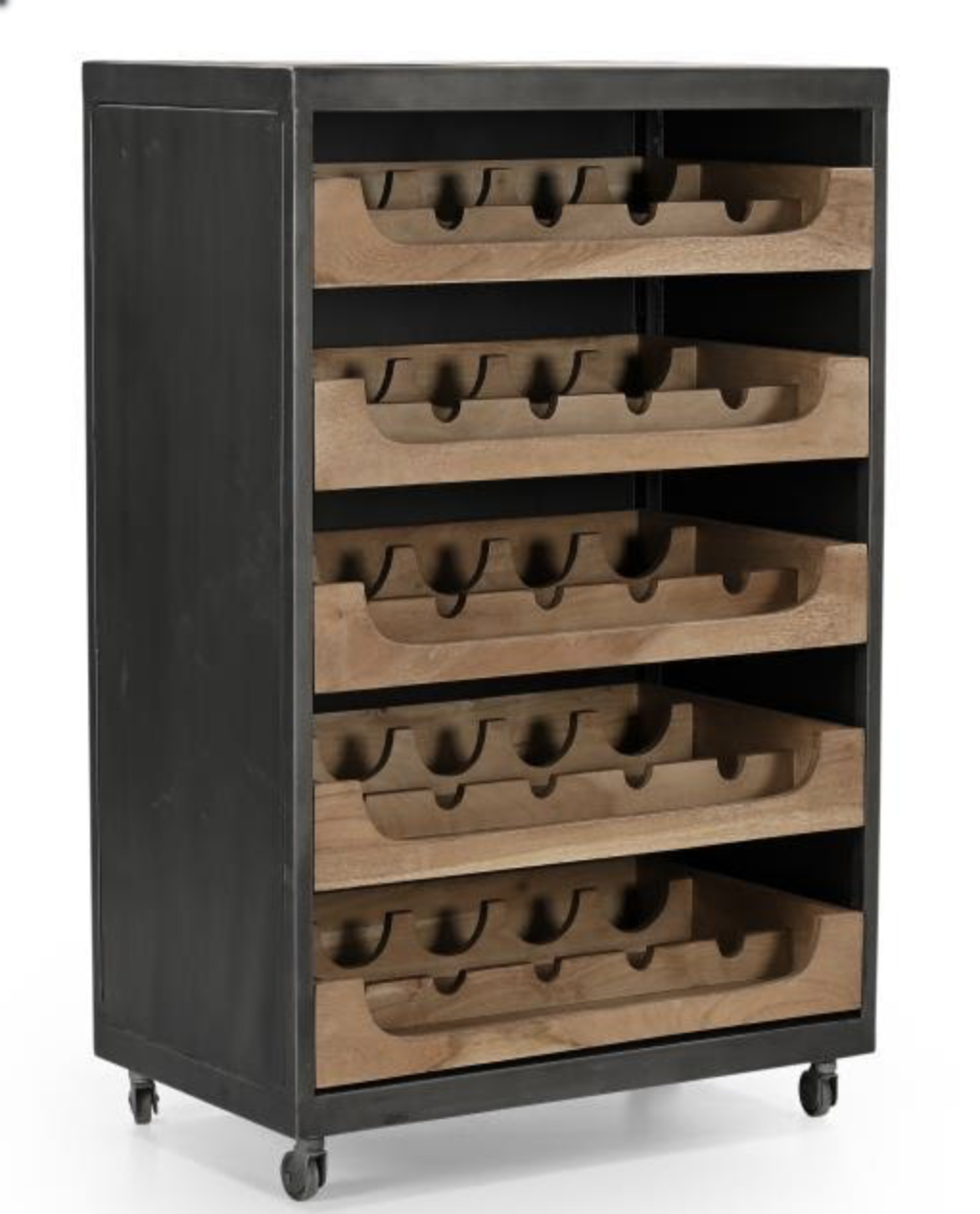 Wine Rack with Teak Drawers