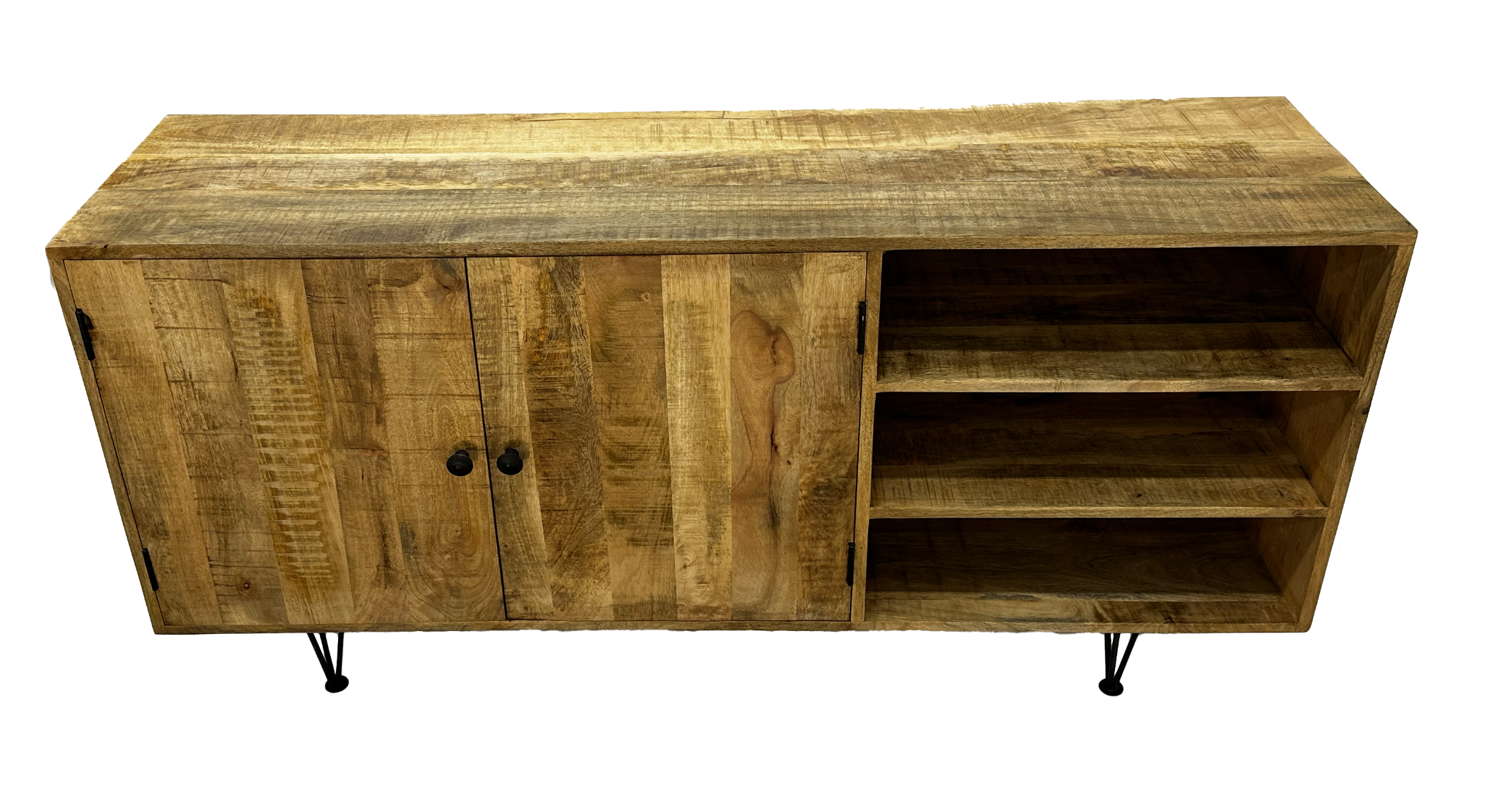 Wood TV Stand / Sideboard with Steel Legs