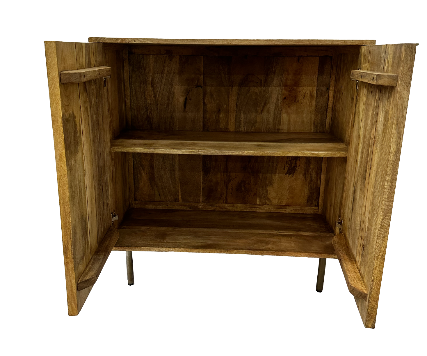 Wood Reeded Door Sideboard 2 Doors 