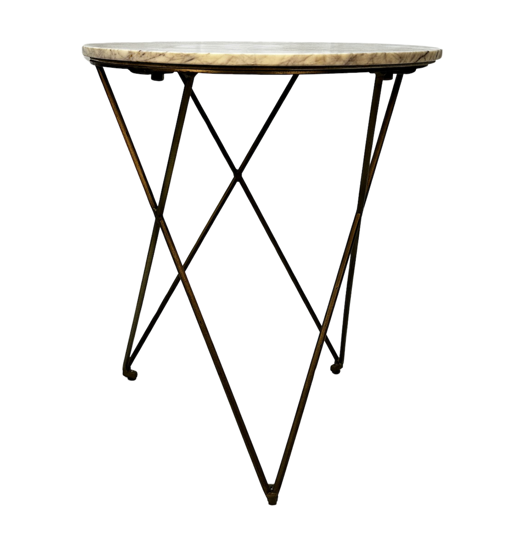 White Marble Side Table 