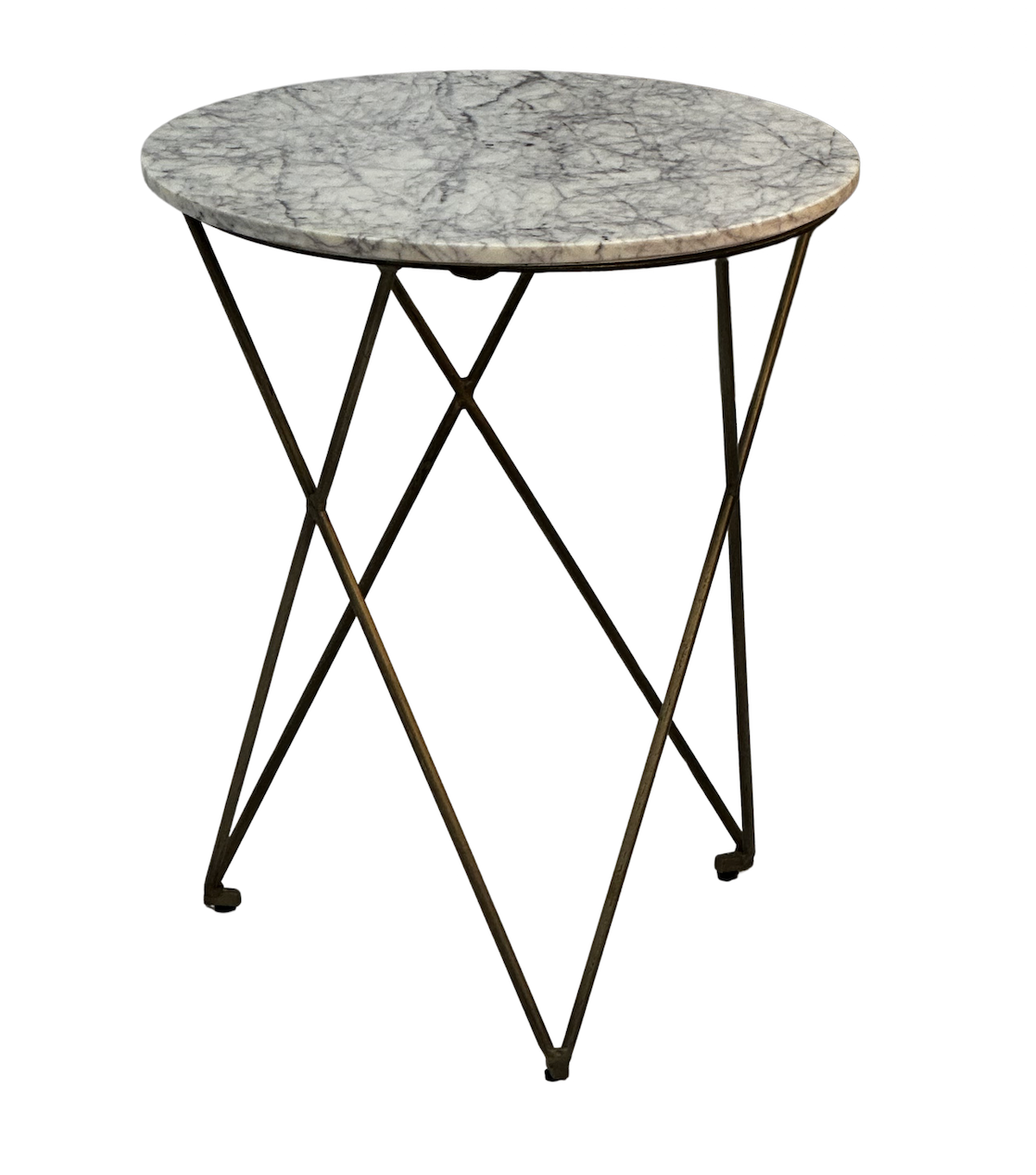 White Marble Side Table 