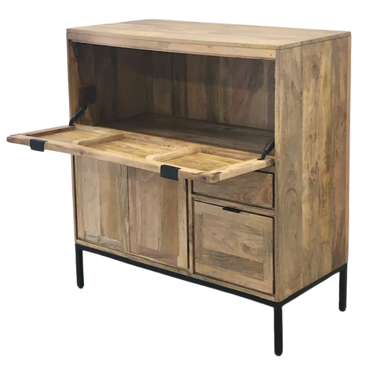 Wood Bar Cabinet 4 Doors