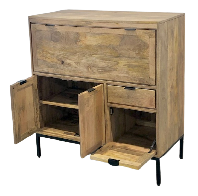 Wood Bar Cabinet 4 Doors