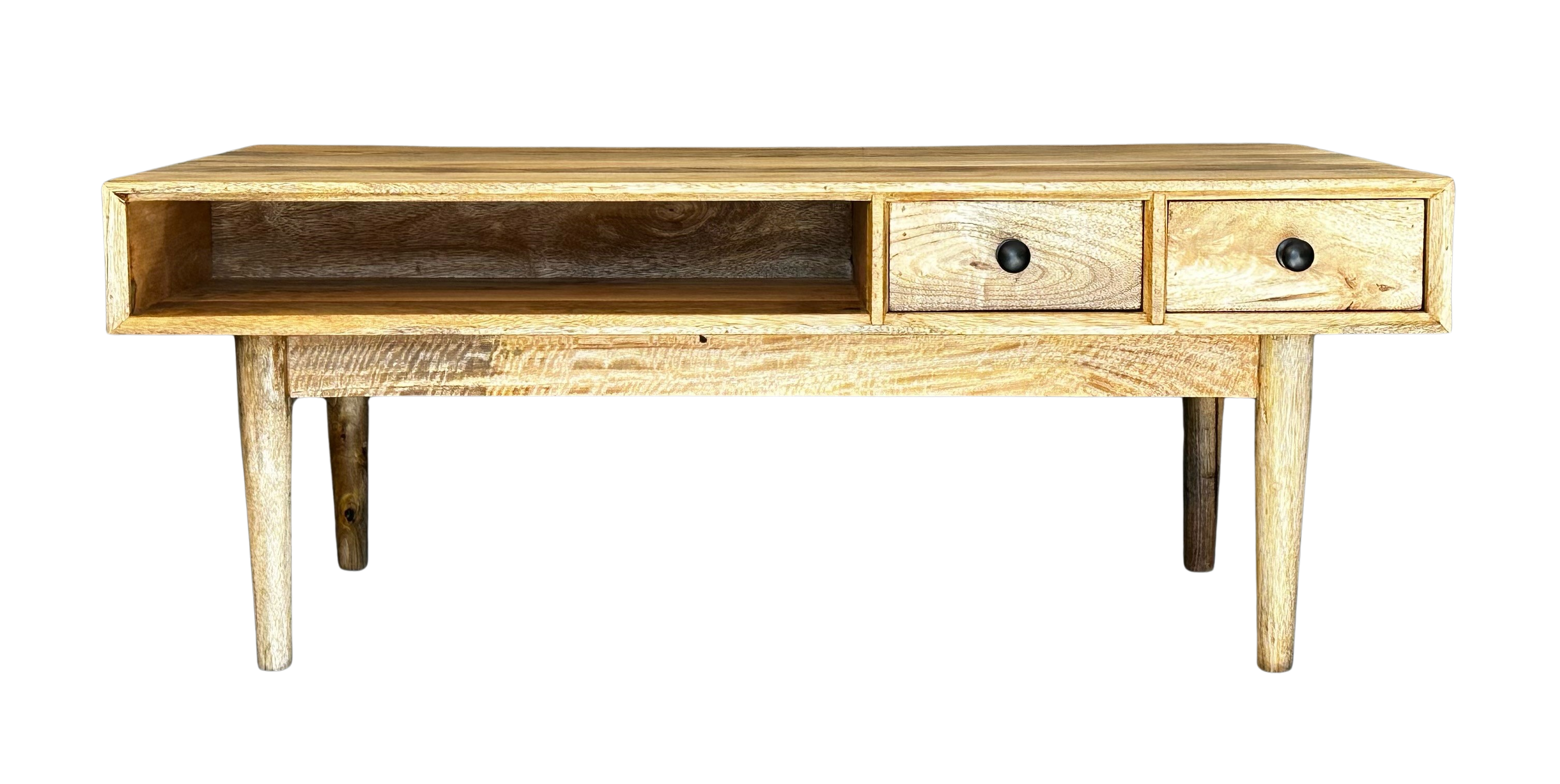 Wood 2 Drawer Coffee Table