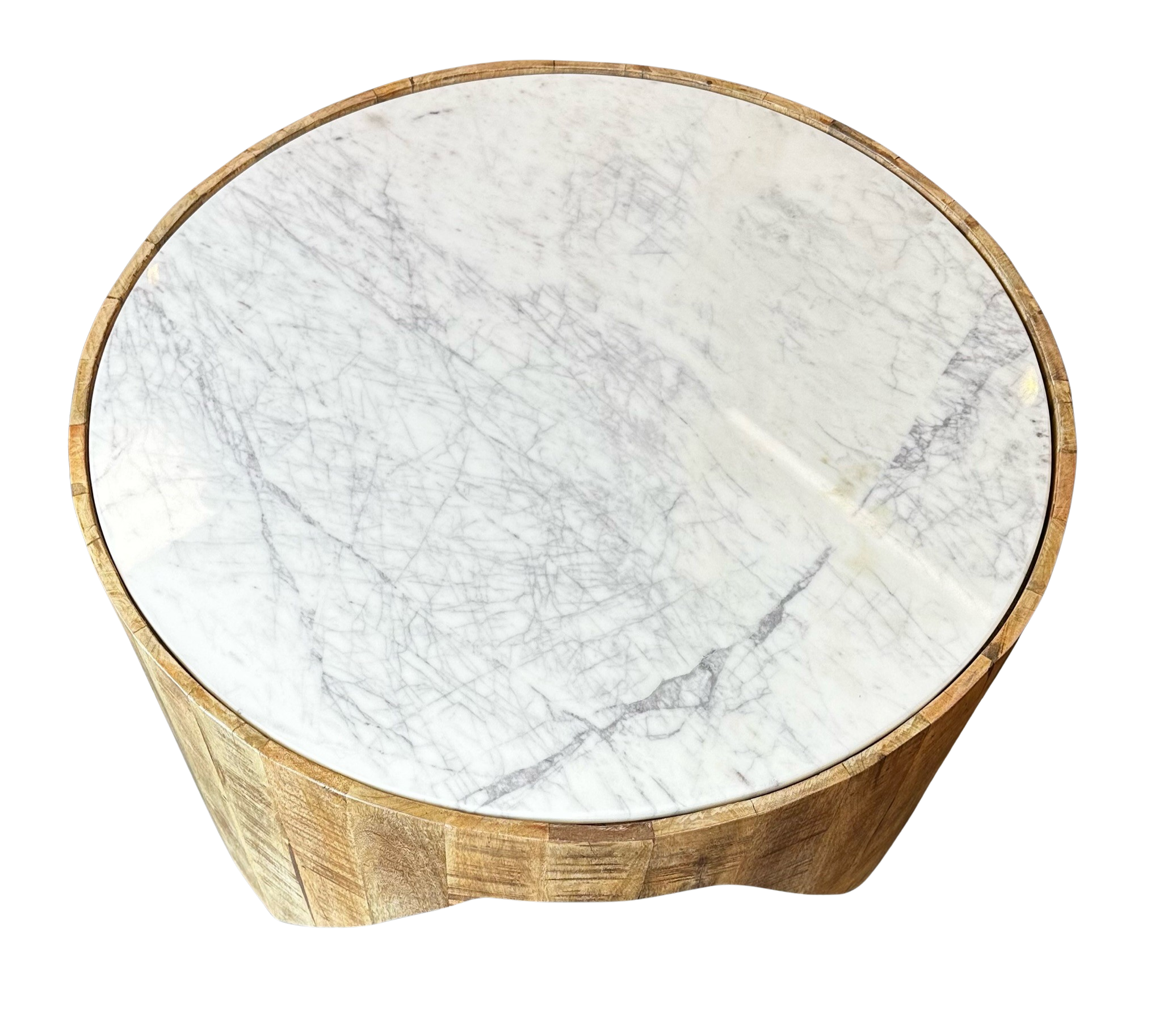 Wood and Marble Coffee Table