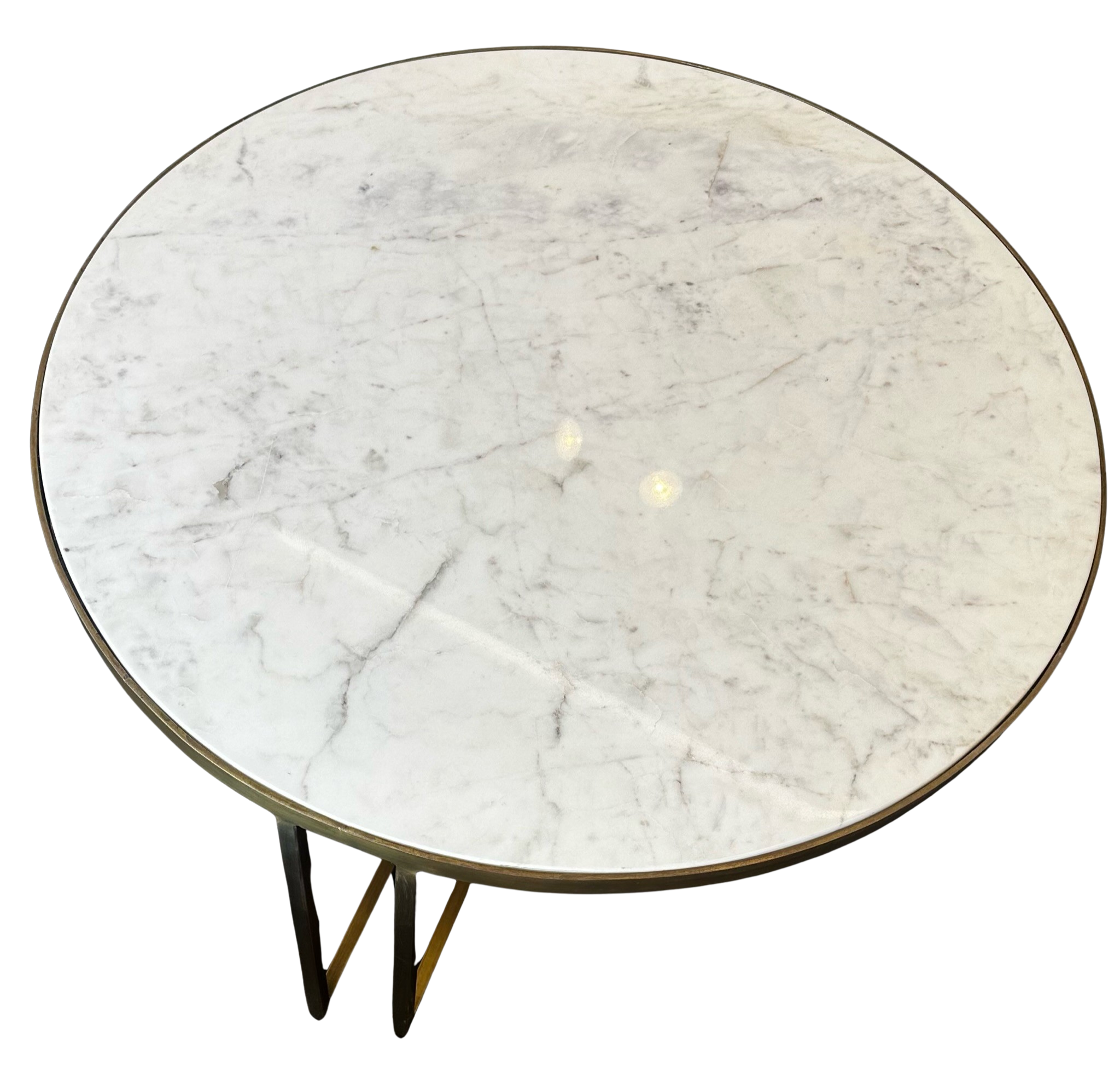 Steel and Marble Coffee Table
