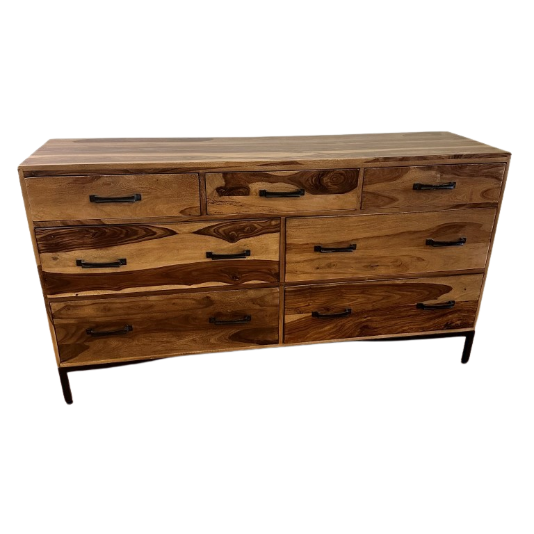 Rosewood 7 Drawer Dresser 
