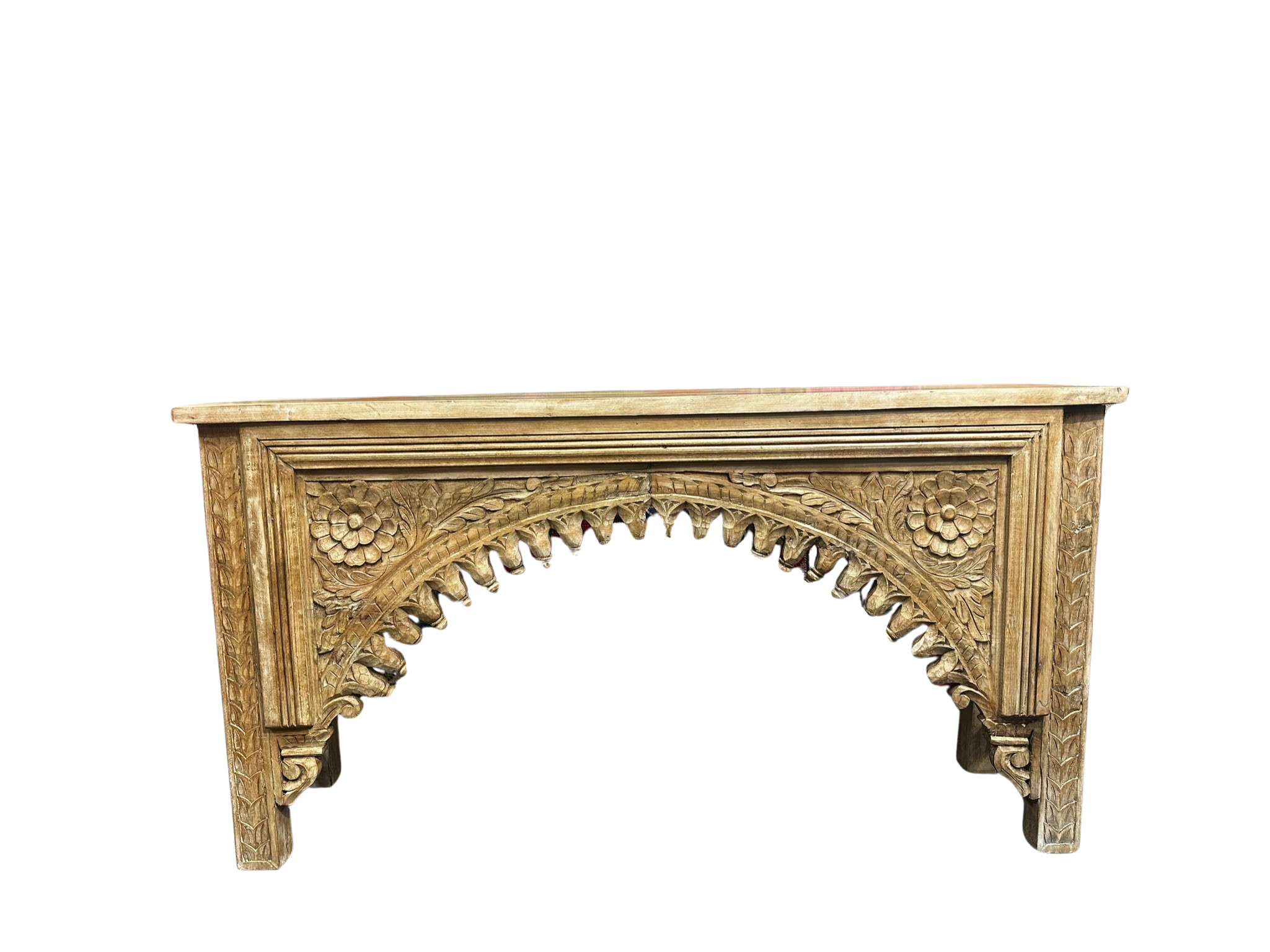 Carved Wood Console Table