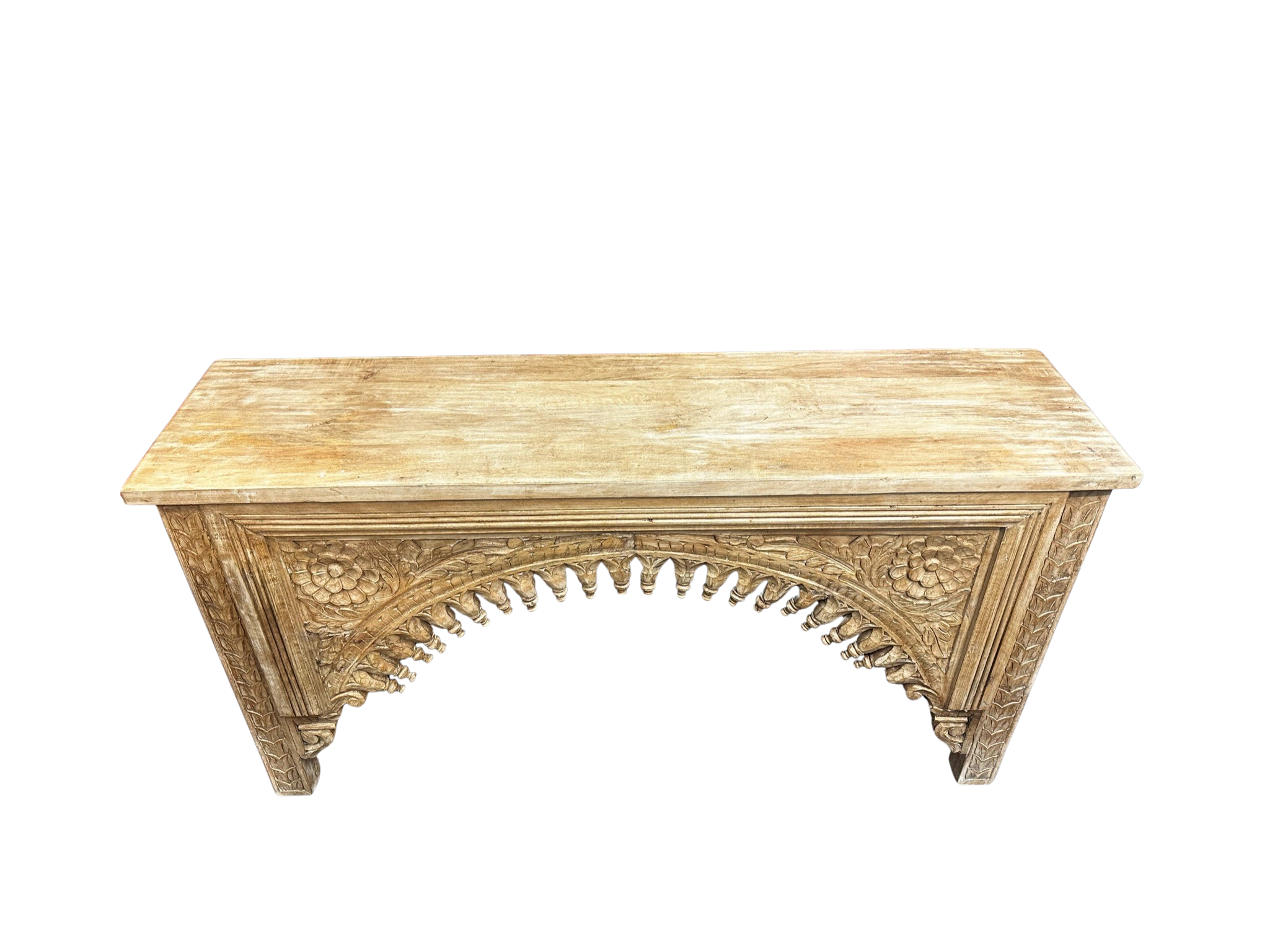 Carved Wood Console Table
