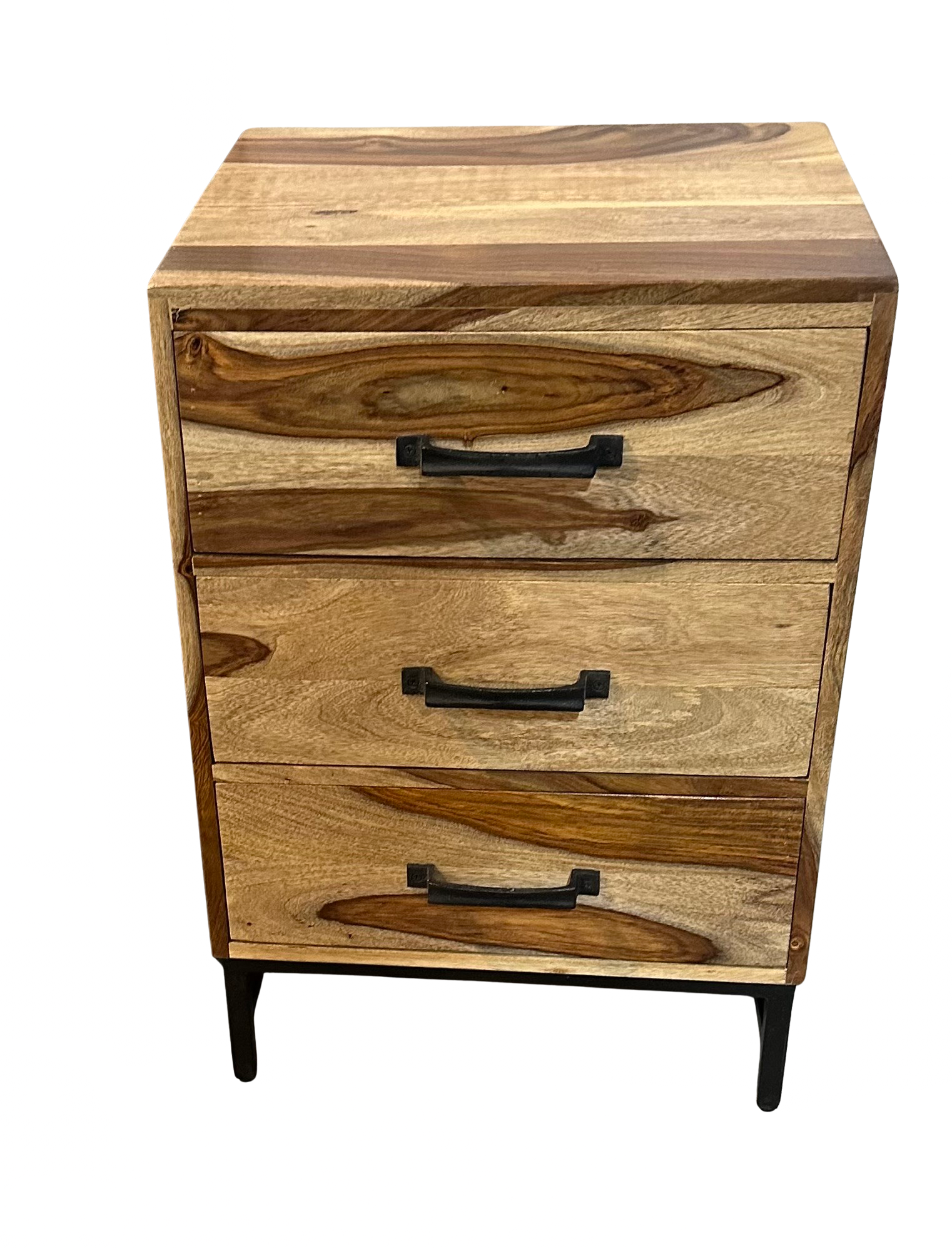 Rosewood Side Table with 3 Drawers