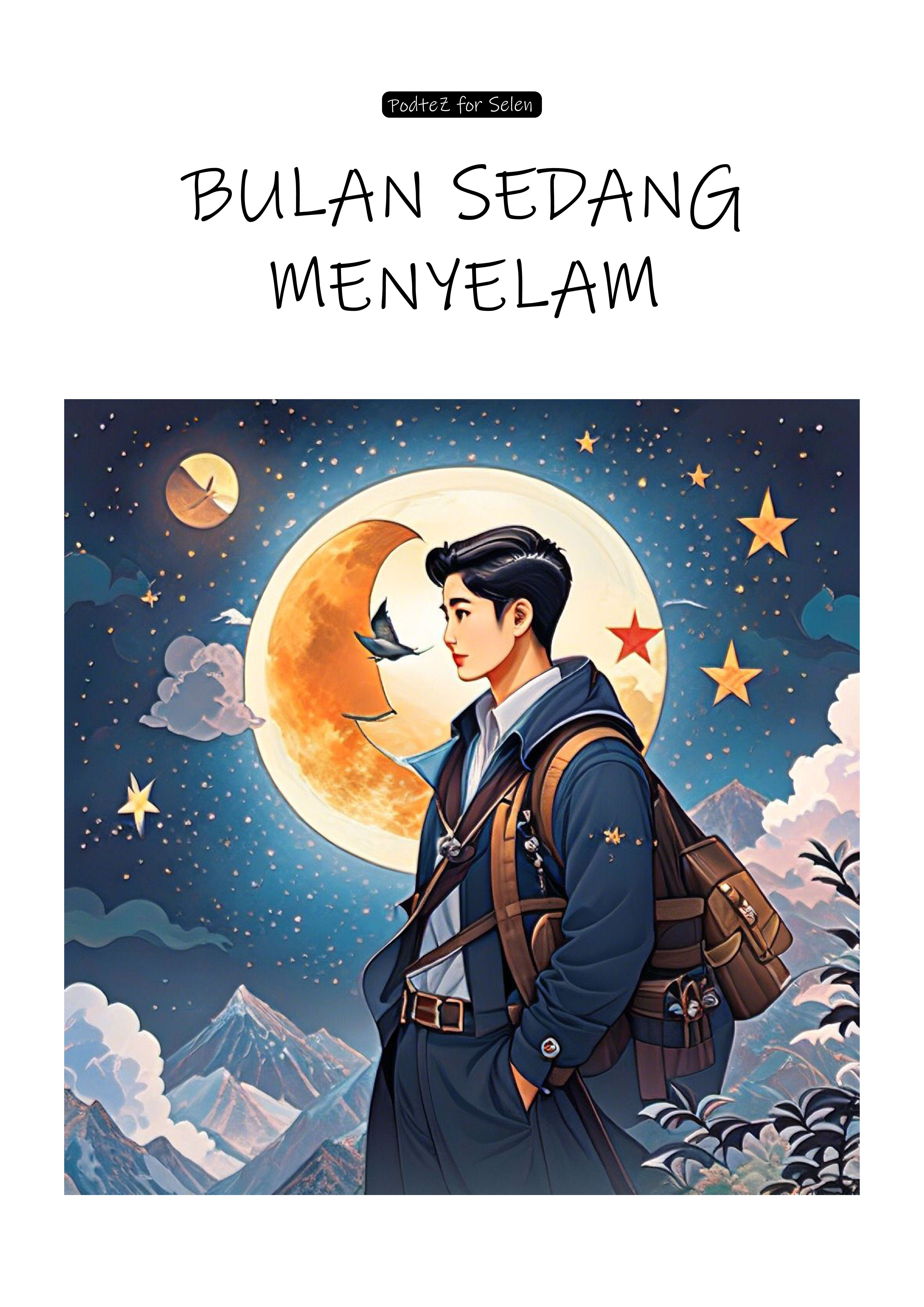 Poster A3 Bulan Sedang Menyelam - 3pcs