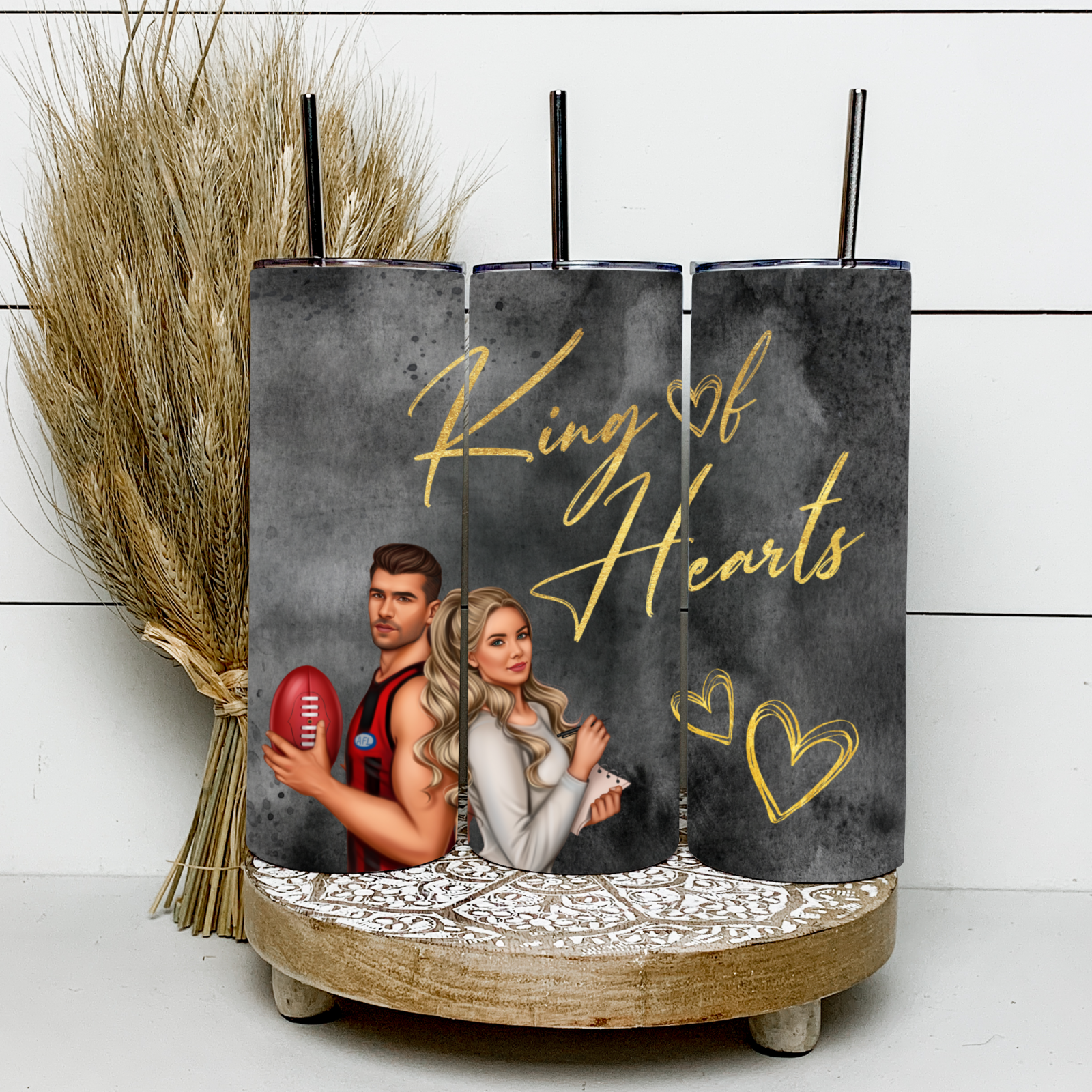 King of Hearts Skinny Tumbler (1)