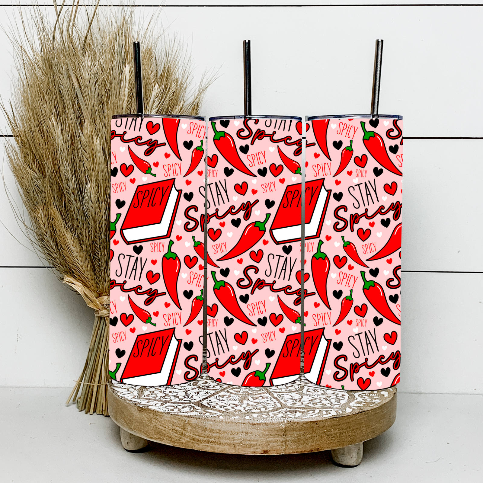 Stay Spicy Skinny Tumbler