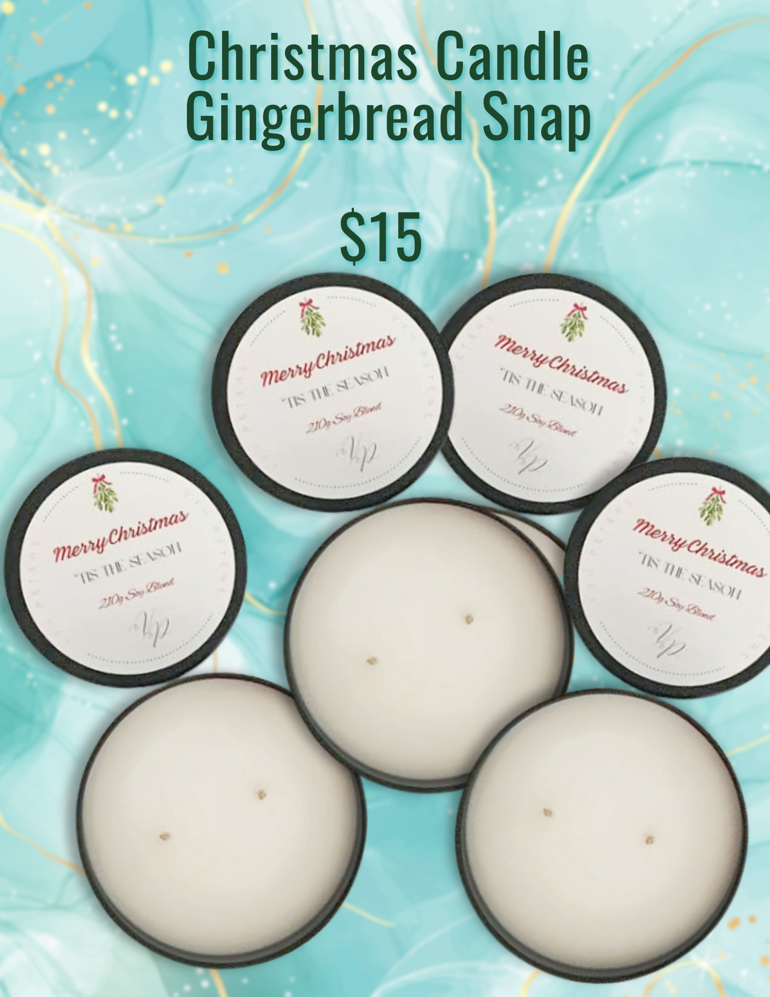 Christmas Candle Gingerbread Snap