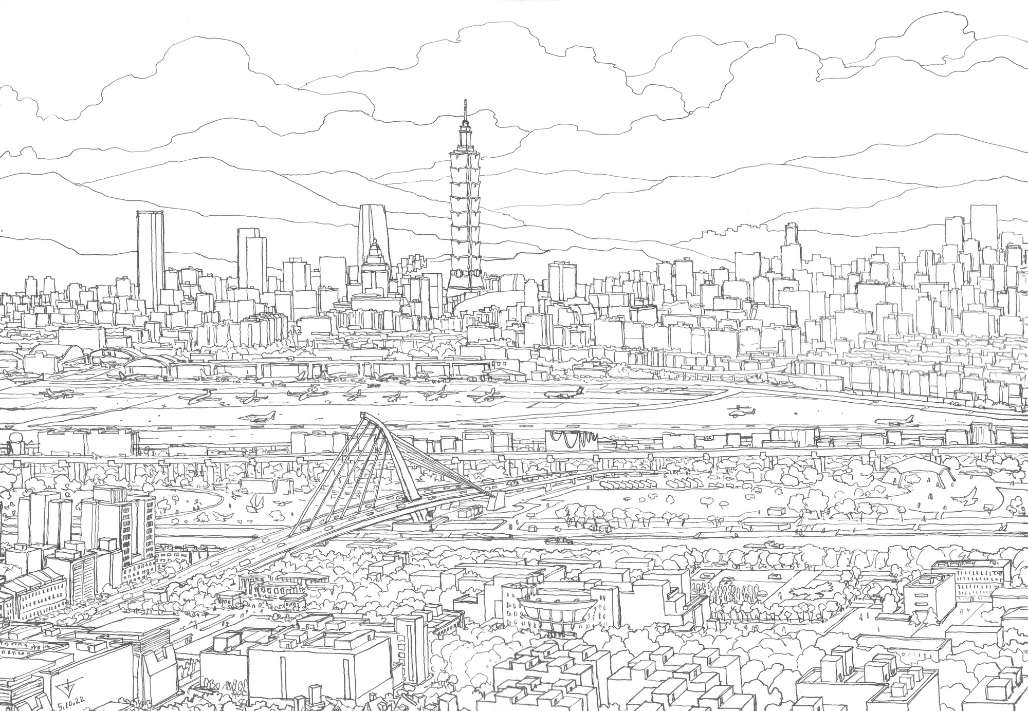 Panoramic View of Taipei