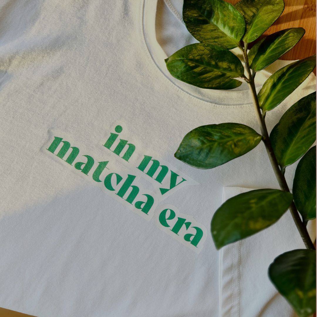 Marškinėliai trumpomis rankovėmis "In my matcha era"