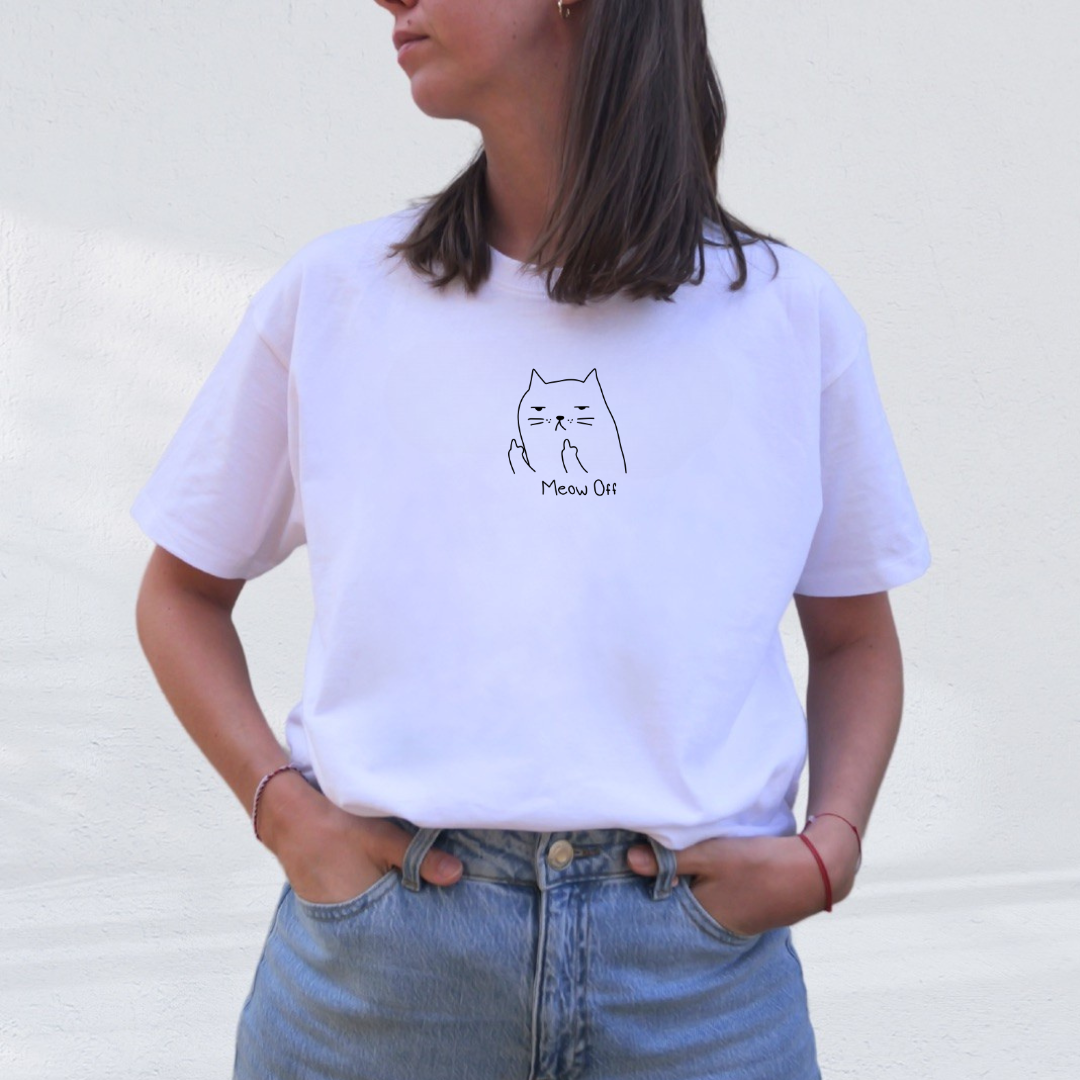 Marškinėliai trumpomis rankovėmis "Meow Off"