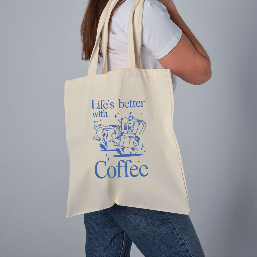 Medžiaginis maišelis "Life's better with coffee"