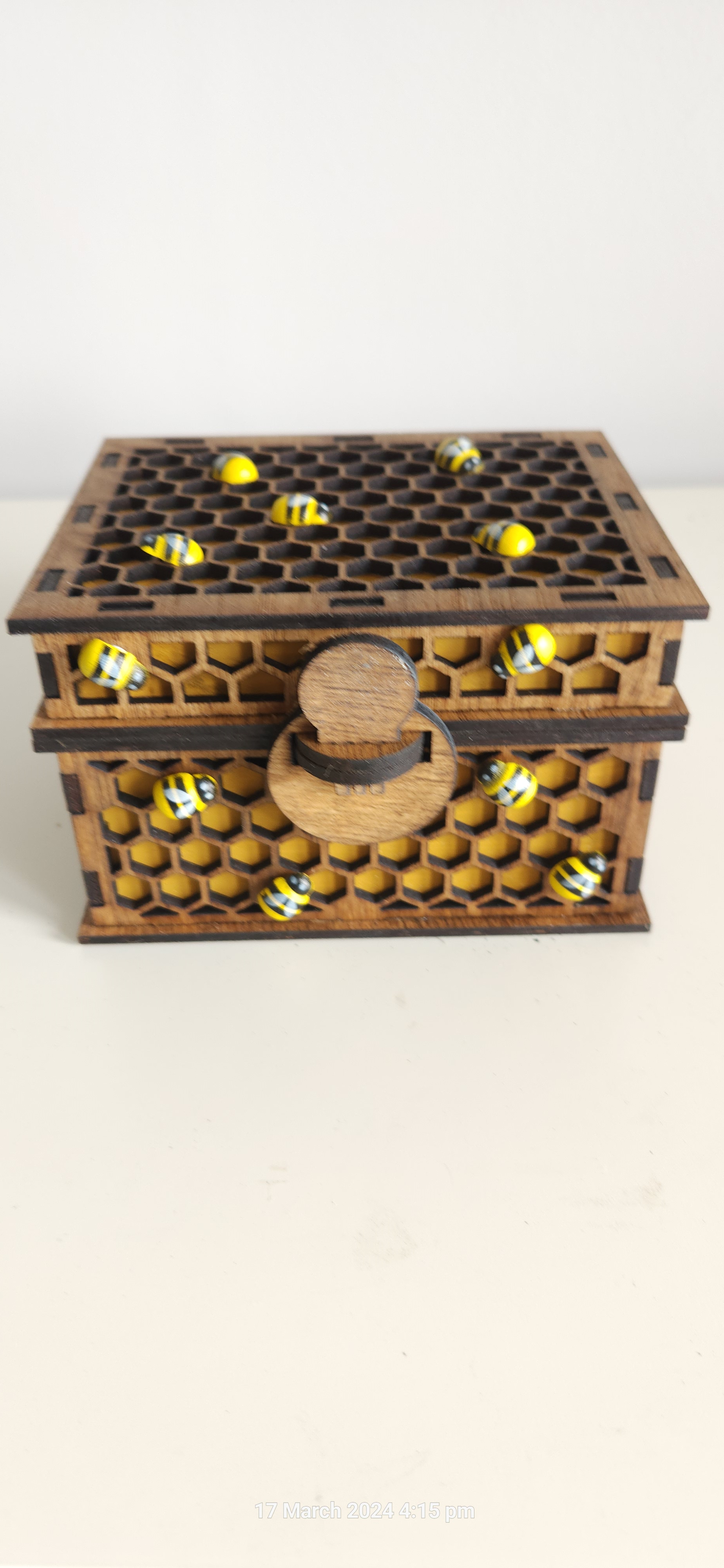 Wooden Honeycomb Box (Personal Message)