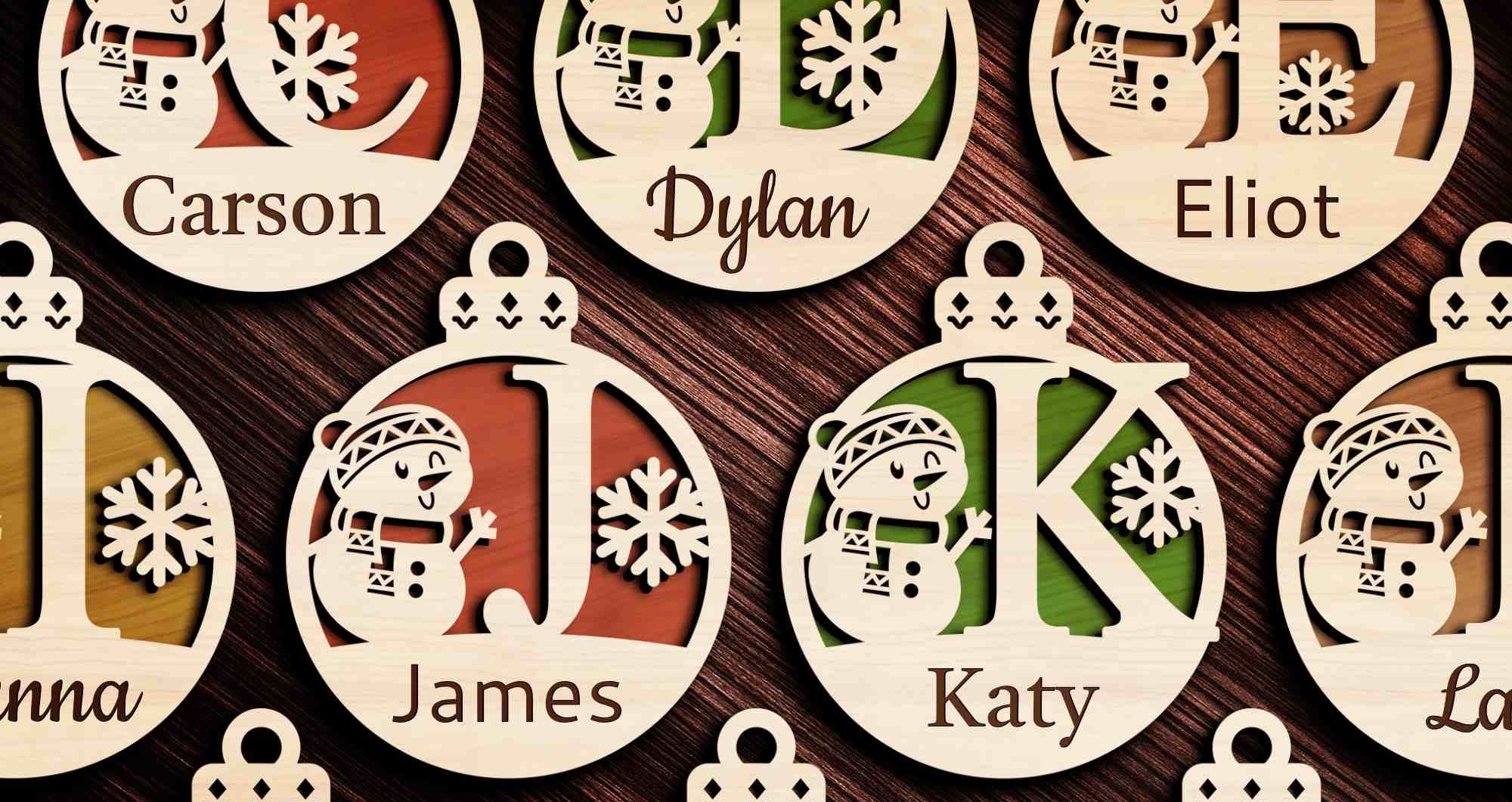 Alphabet Christmas Ornaments