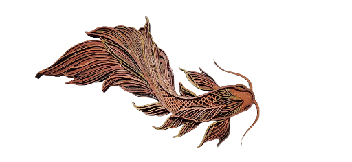 Coy Carp Wooden layered  Wall Art