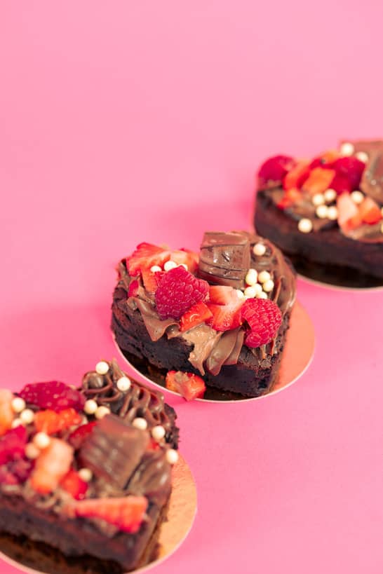 Širdelės formos brownie