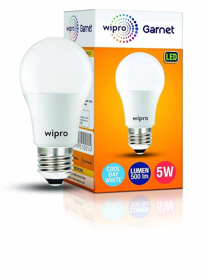 Wipro Garnet Led Bulb 5Wt E27 Cool Day White