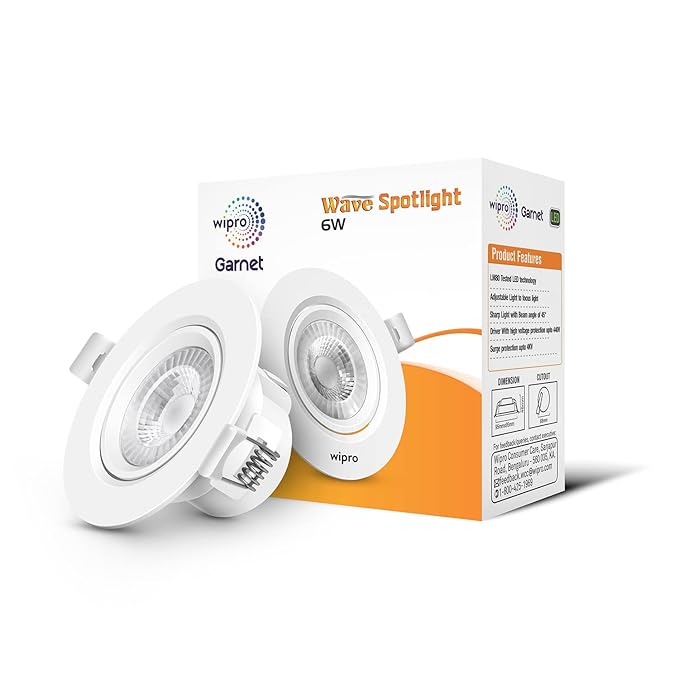 Wipro Pvc Cob Spot Light 6W Warm