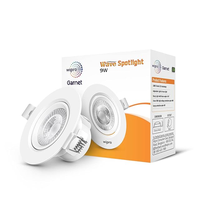 Wipro Pvc Cob Spot Light 9W Warm White/ Cool Day White