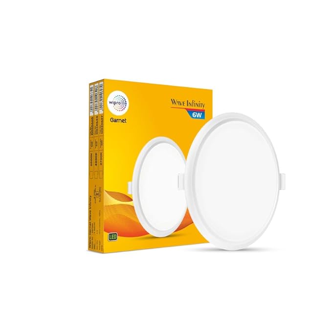 Wipro Infinity Panel 6Wt Round/Square Warm White(Yellow)