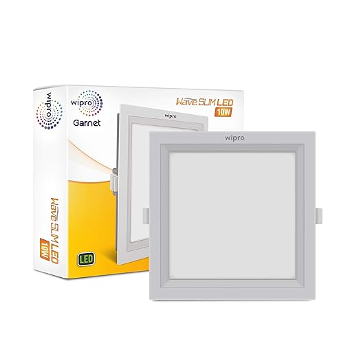 Wipro Wave Slim LED 10Wt Square Cool Day White/ Warm White (Yellow)