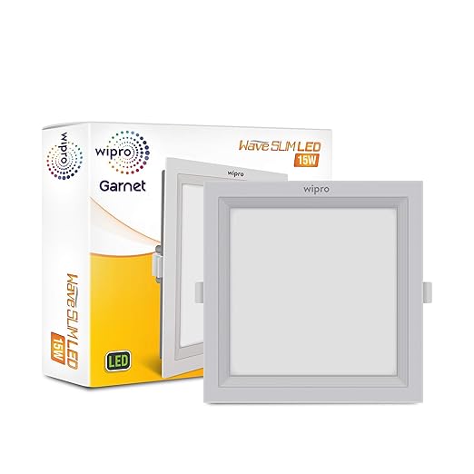 Wipro Slim Wave LED 15Wt Square Cool Day White/ Natural White/ Warm White(Yellow)