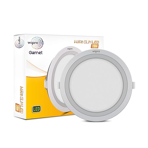 Wipro Wave Slim 20Wt Round Cool Day White/ Warm White (Yellow)