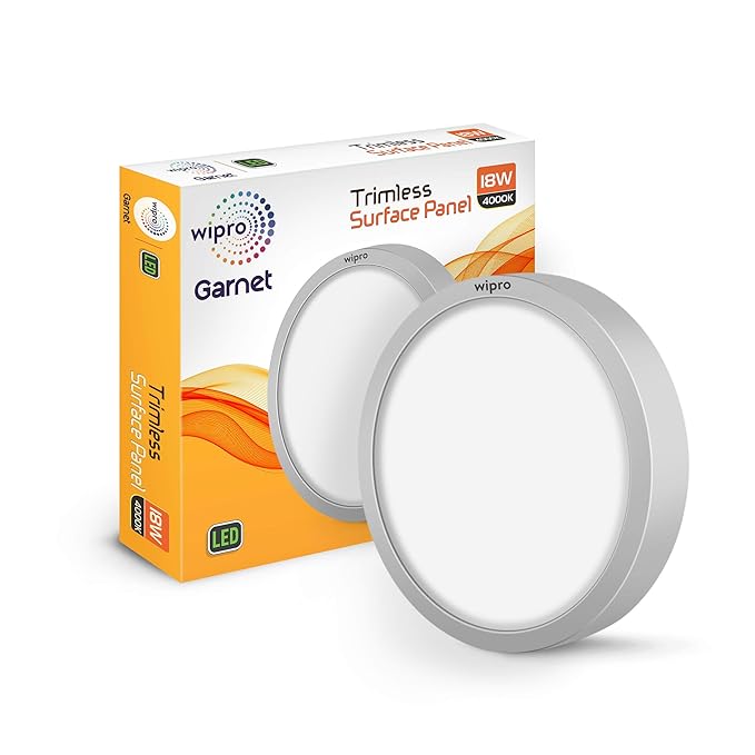 Wipro Trim less surface panel 18Wt  White Metal Body 