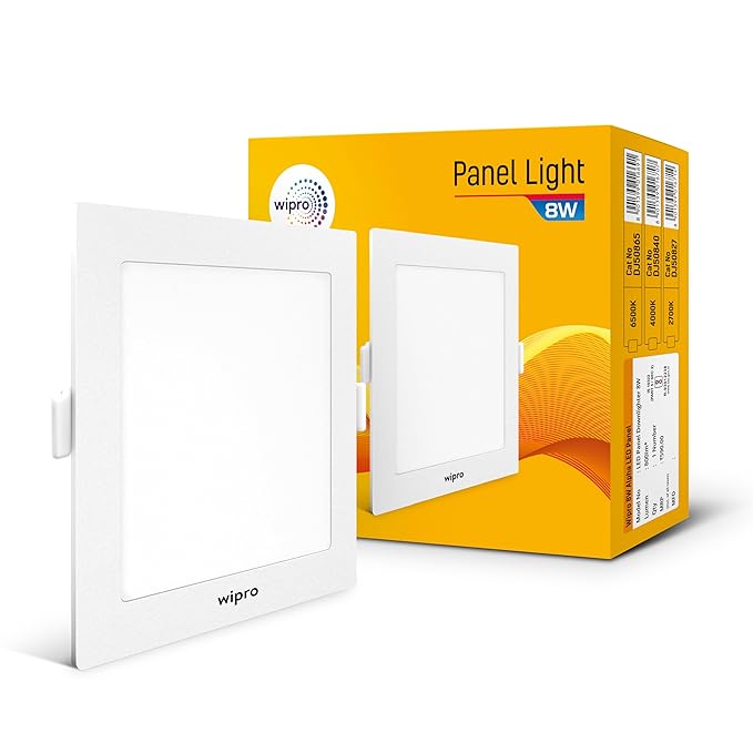 Wipro Alfa Panel 8Wt Square White