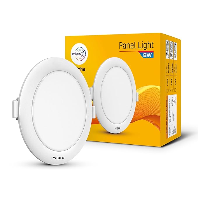 Wipro Alfa Panel 8Wt Round Cool White Light/ Natural white Light