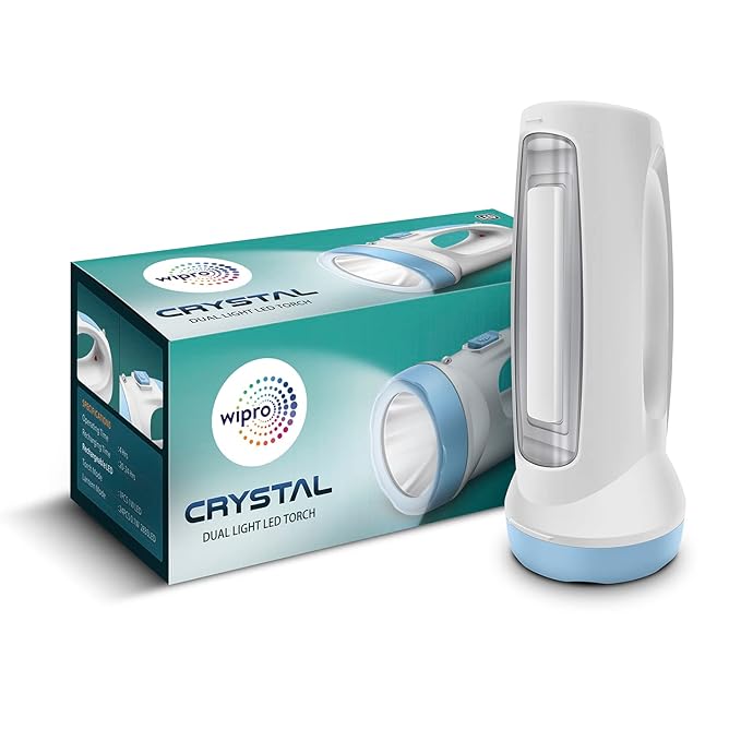 Wipro Crystal Dual Light LED Torch