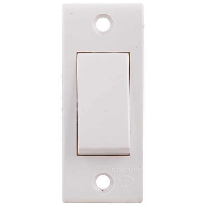 Anchor 14121 Penta Cherry WH 1 -Way Switch, 6 Amp, White