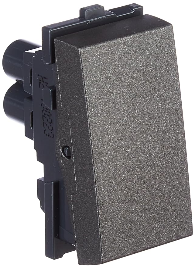 Anchor Penta Modular Polycarbonate 1m 6AX 1-Way Switch (Black)(65001B)