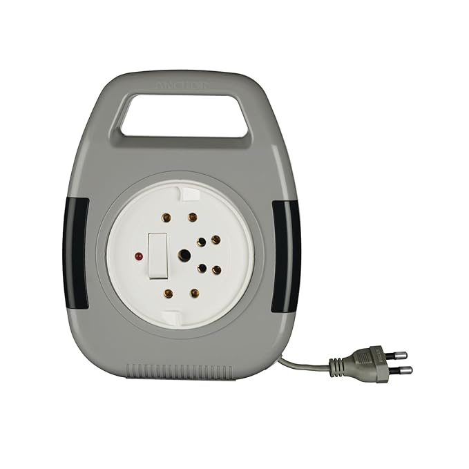 Anchor 6A 2 Pin Flex Box 8 Mtr Extension Grey, 5219